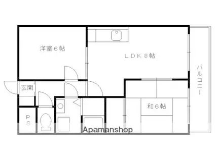 SAKIZOVILLA烏丸四条(2LDK/9階)の間取り写真
