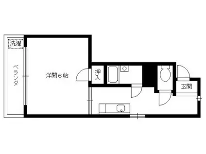 コーポレーション坂本(1K/2階)の間取り写真