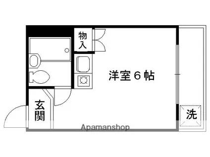 サンモール青木(ワンルーム/1階)の間取り写真