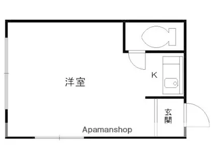 ロイヤルハイツアオキ(1K/2階)の間取り写真