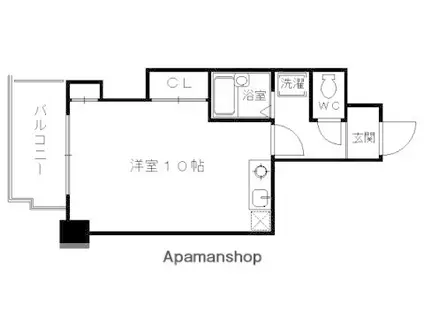 ル・サフィール西大路(ワンルーム/2階)の間取り写真