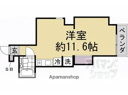 ROYAL河原町五条(ワンルーム/2階)の間取り写真