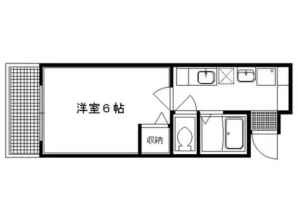 シティコート丸太町(1K/7階)の間取り写真