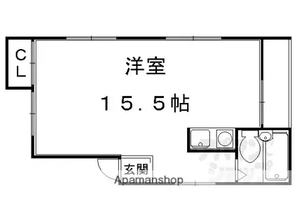 アビリティ新大宮(ワンルーム/3階)の間取り写真