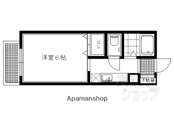 ドミール(1K/2階)の間取り写真