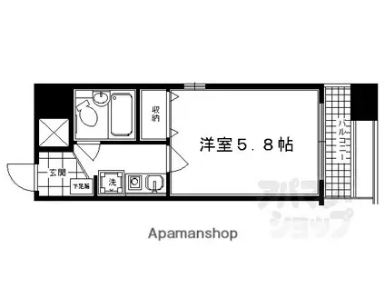 エスリード京都河原町第3(1K/11階)の間取り写真