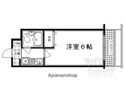 エスリード京都河原町第3(1K/6階)の間取り写真