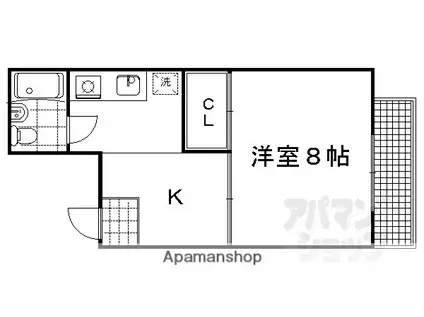 クリーンハイツタケダ(ワンルーム/4階)の間取り写真