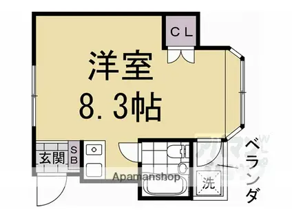 シェモア(1K/2階)の間取り写真