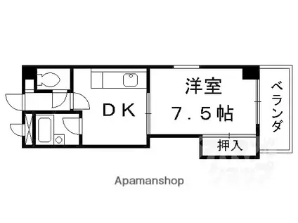 REDMOA(1DK/5階)の間取り写真