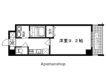 パルティール藤II(1K/5階)の間取り写真