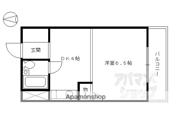 グッディライフ御幸町(1DK/3階)の間取り写真