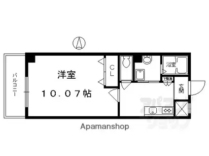 メディナ烏丸御池(1K/8階)の間取り写真