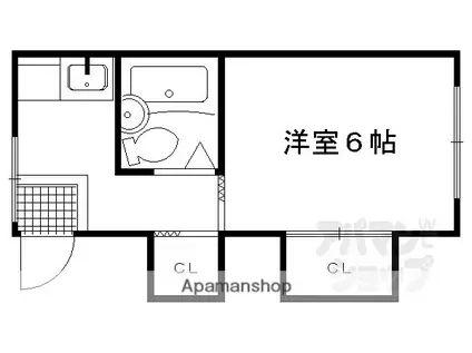 たつみ2号棟(1K/1階)の間取り写真