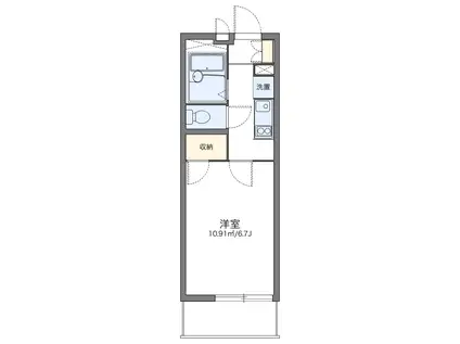 レオパレス京都十条(1K/3階)の間取り写真