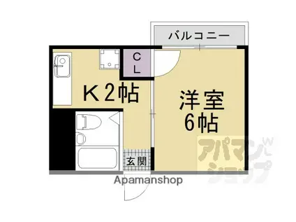 シェモアクレール(1K/4階)の間取り写真