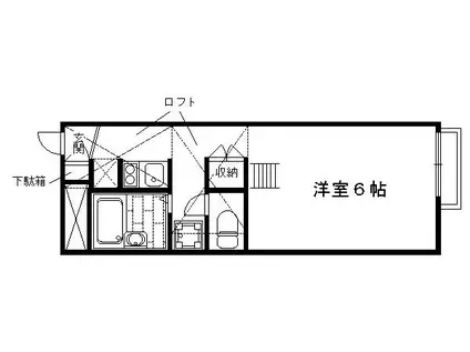レオパレスALTAⅡ(1K/3階)の間取り写真