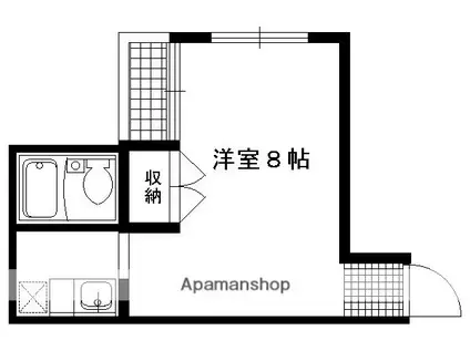 ハウスサトー(1K/3階)の間取り写真