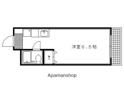 ハイツ鴨がわ(1K/2階)の間取り写真