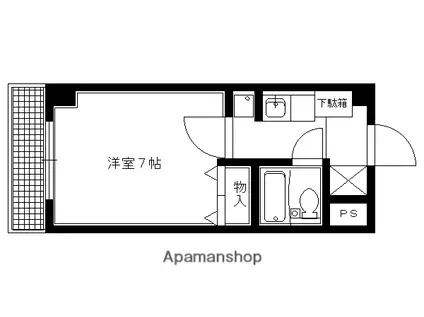 リバーロードタカノ(1K/2階)の間取り写真