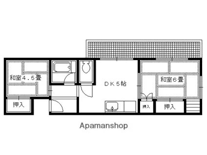 田辺ビル(2DK/3階)の間取り写真
