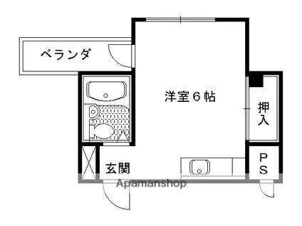 岩倉中大鷺町マンション(ワンルーム/3階)の間取り写真