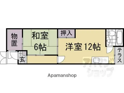 グリーンピア大枝(1LDK/1階)の間取り写真