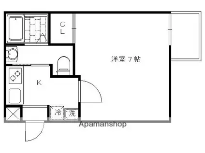 アークリード本町三十三間堂(1K/1階)の間取り写真