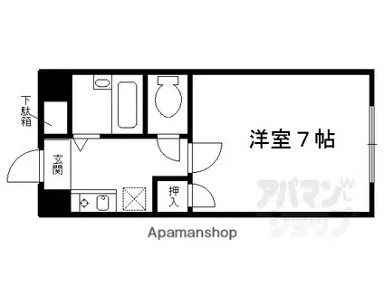 グランタック河原町五条(1K/6階)の間取り写真