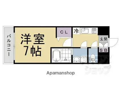 DAIWA GRACE MAISON 京都西七条(1K/5階)の間取り写真