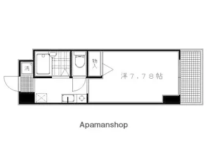 CASAYAMABUN(1K/2階)の間取り写真