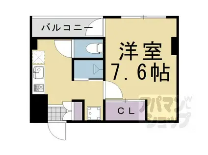 JFORT祇園四条(1K/2階)の間取り写真