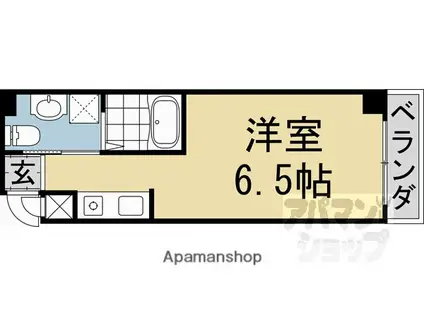 MARUBU(ワンルーム/4階)の間取り写真