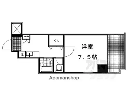 アクティ堀川(1K/9階)の間取り写真