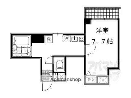 シエークル21(1K/5階)の間取り写真