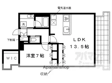 S-FORT二条城前(1LDK/13階)の間取り写真