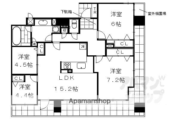 プレサンス京都四条河原町ネクステージ(4LDK/12階)の間取り写真