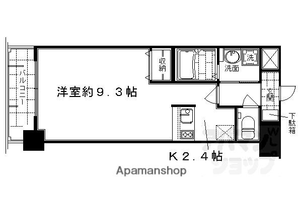 プレサンス京都四条河原町ネクステージ(1K/4階)の間取り写真