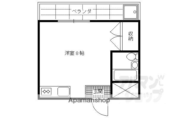 マンションREI(ワンルーム/4階)の間取り写真