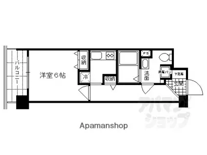 ORYZA三条西洞院(1K/4階)の間取り写真