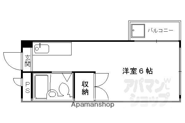西田マンション(1K/3階)の間取り写真
