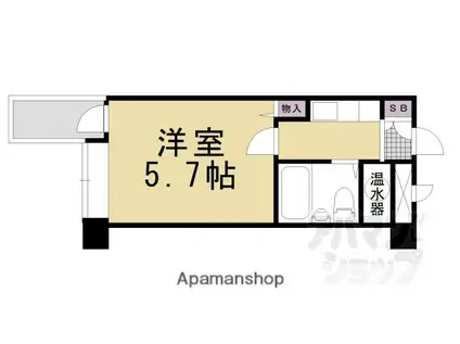 DETOM-1四条大宮(1K/3階)の間取り写真