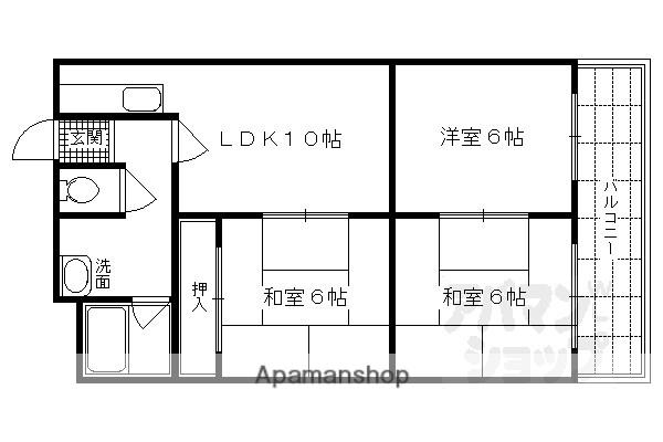 ロイヤル室町(3LDK/3階)の間取り写真