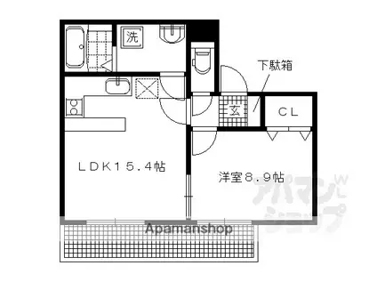 プレ・ディオス京大前(1LDK/4階)の間取り写真