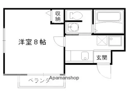 フラッティ七条大橋(1K/3階)の間取り写真