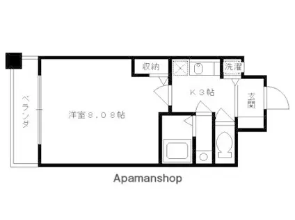 レジディア京都駅前(1K/6階)の間取り写真