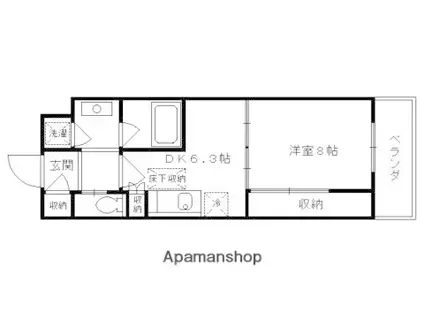 GRAND ETERNA 京都(1DK/9階)の間取り写真