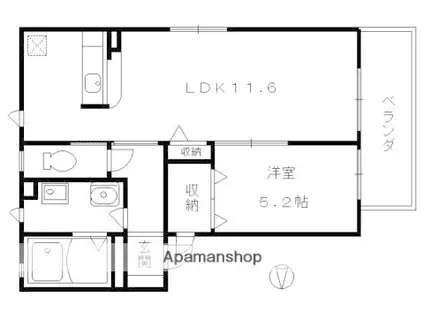 COLETTE(1LDK/1階)の間取り写真