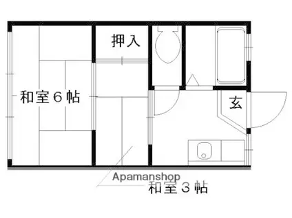 光マンション(2K/2階)の間取り写真