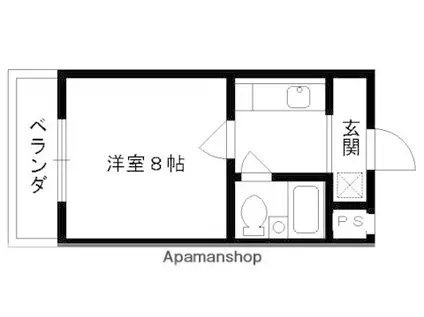 メゾンクレール(1K/2階)の間取り写真